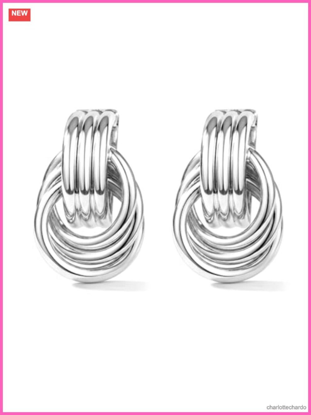 Gold Plated Chunky Dangle Stud Earrings Knot Claw Tarnish Free Women